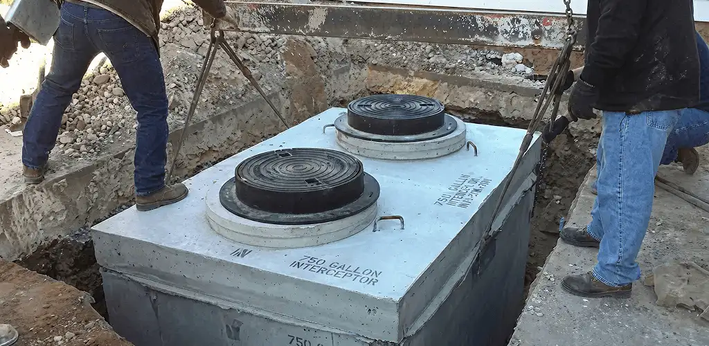 Grease trap installation for a commercial property drainage system in Grand Rapids, MI