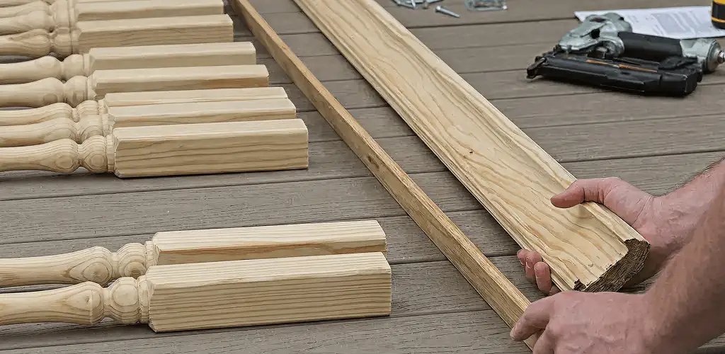 Handrail installation materials and wood components for stair rail work in Grand Rapids, MI